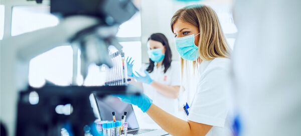 Pharma professionals working in a lab